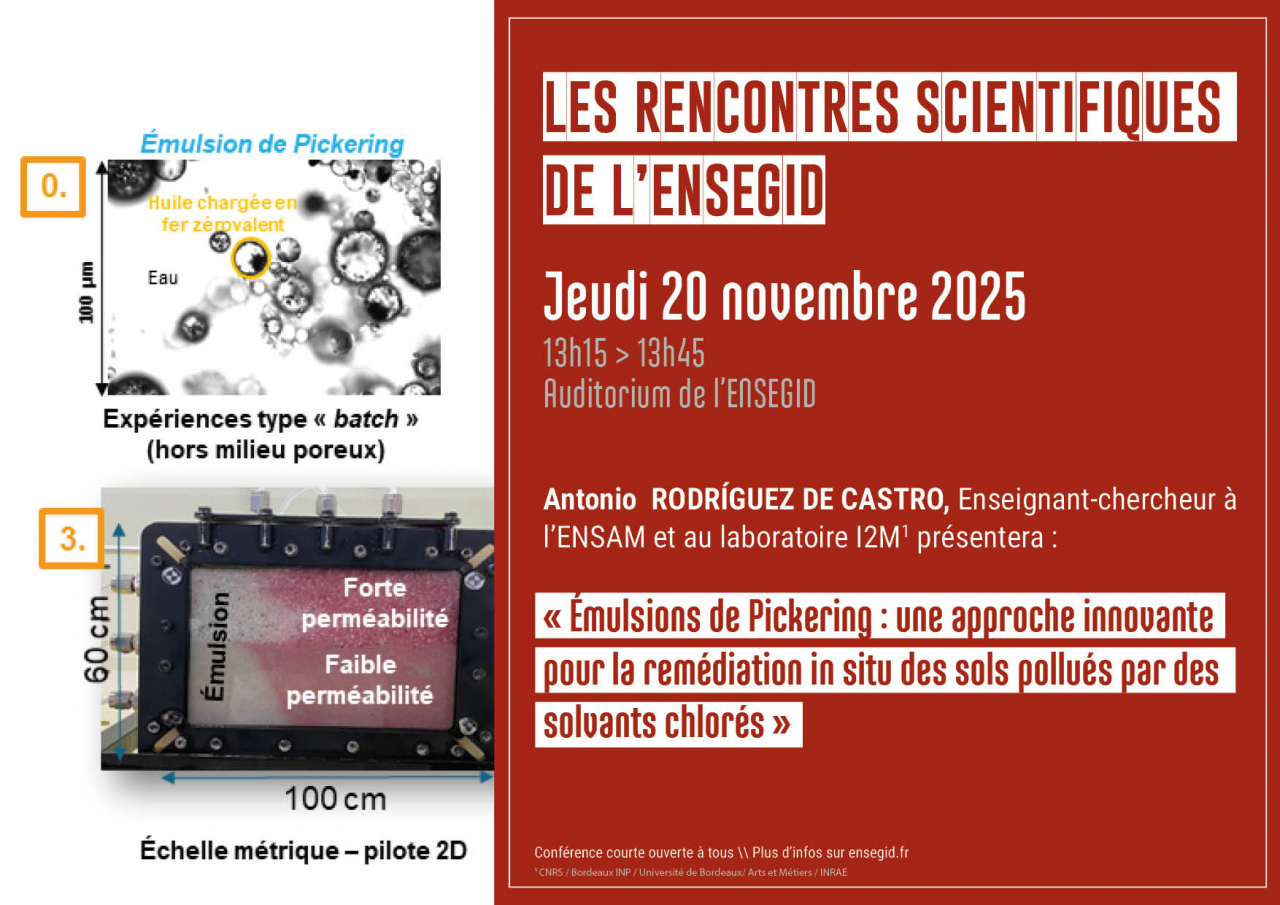 Affiche Rencontres Scientifiques de l'ENSEGID : Antonio  RODRÍGUEZ DE CASTRO